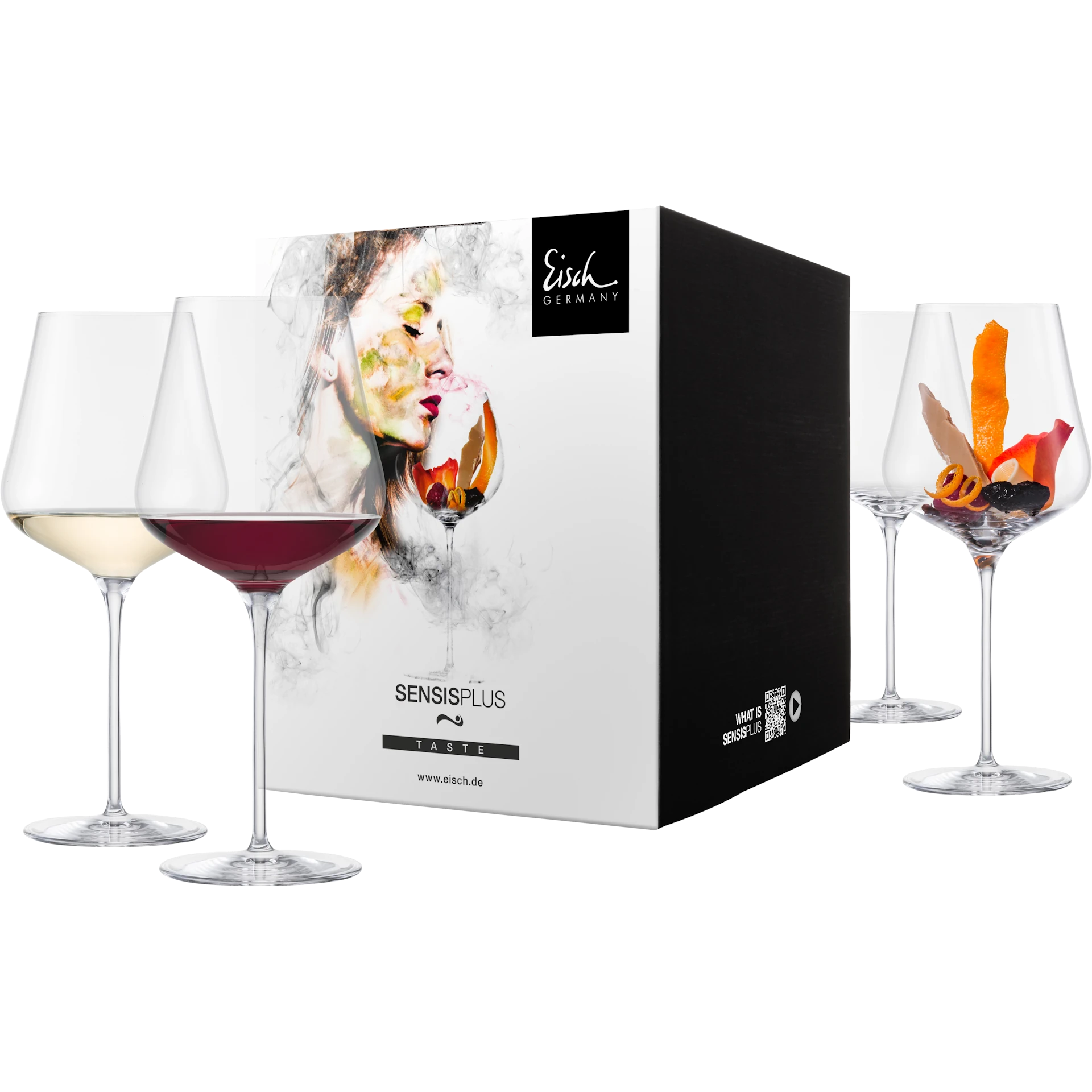 Eisch Burgunderglas Sky SENSISPLUS - 4 Stück im Geschenkkarton 518/1 mit Aromen