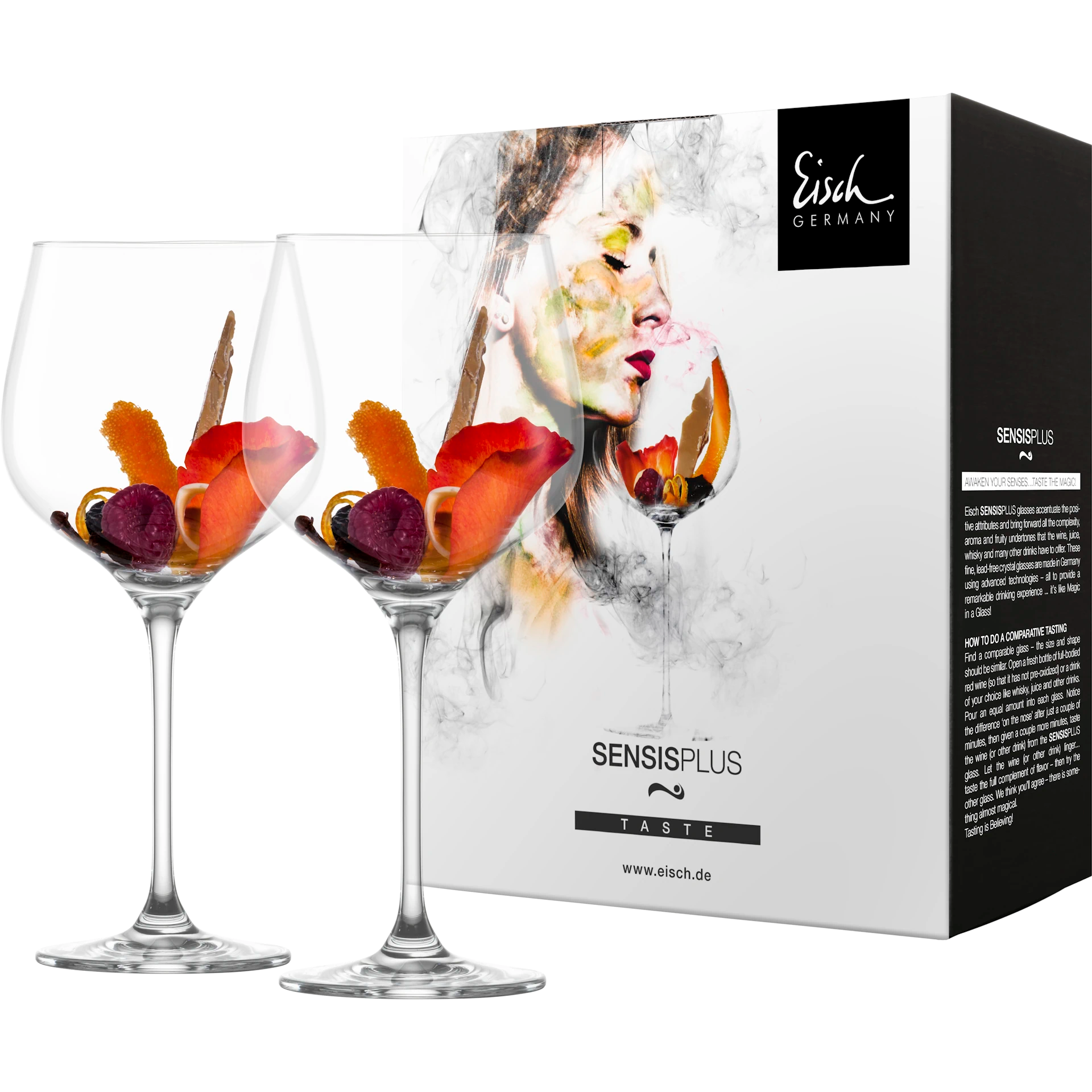 Eisch Burgunderglas Superior SENSISPLUS - 2 Stück im Geschenkkarton 500/1 mit Aromen