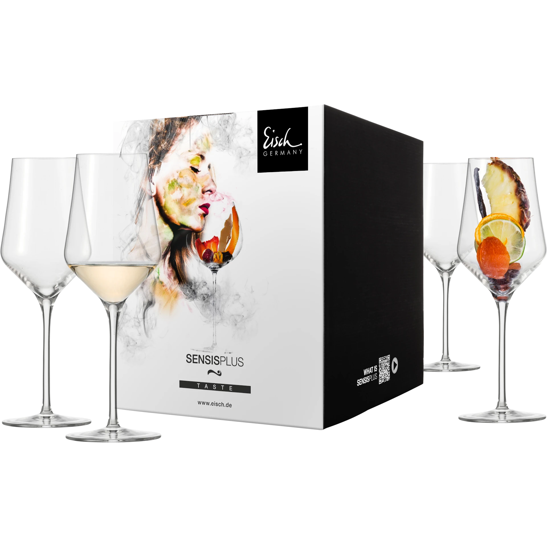 Eisch Weißweinglas Sky SENSISPLUS - 4 Stück im Geschenkkarton 518/3 mit Aromen