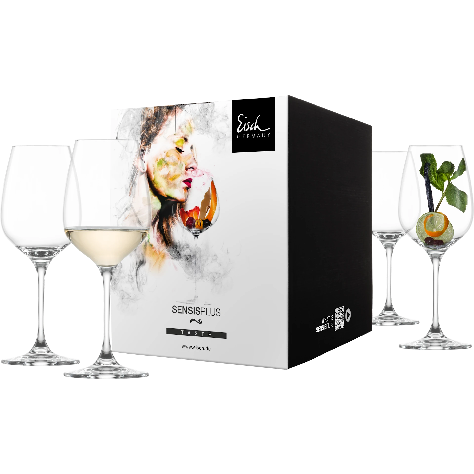 Eisch Weißweinglas Superior SENSISPLUS - 4 Stück im Geschenkkarton 500/3 mit Aromen