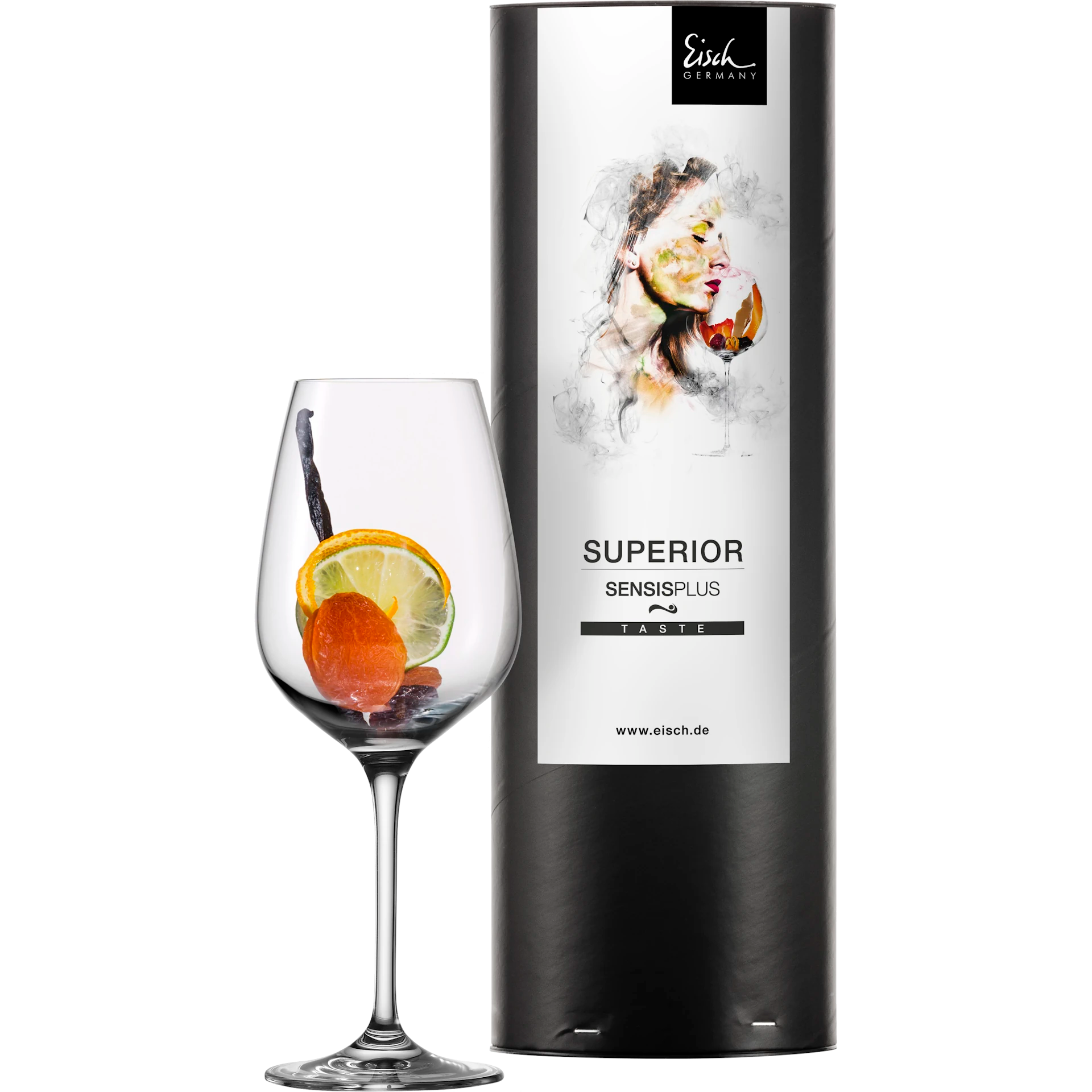 Eisch Weißweinglas Superior SENSISPLUS in Geschenkröhre 500/3 mit Aromen