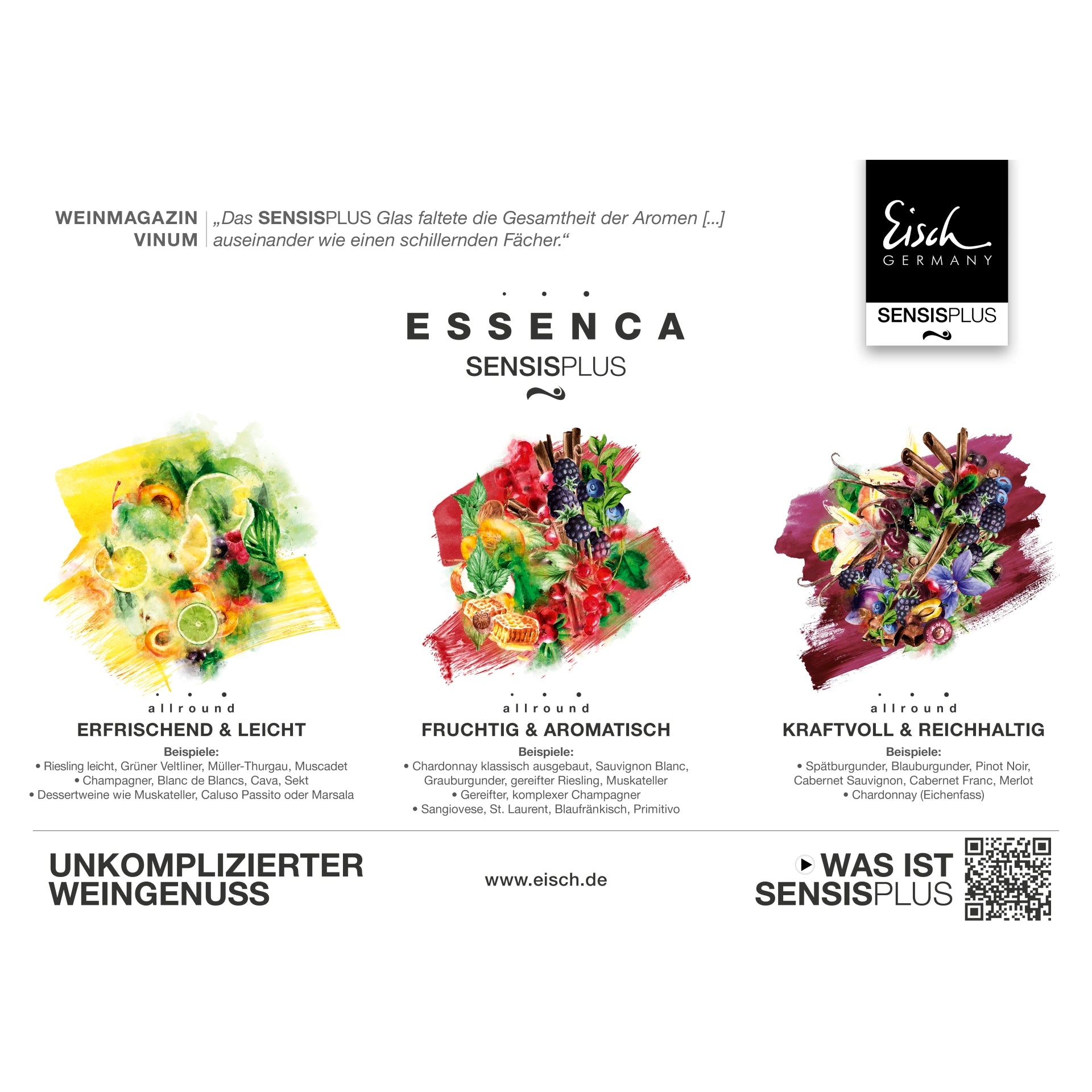 Eisch Allroundgläser Essenca SENSISPLUS - 2 Stück im Geschenkkarton 543/3 Tafel