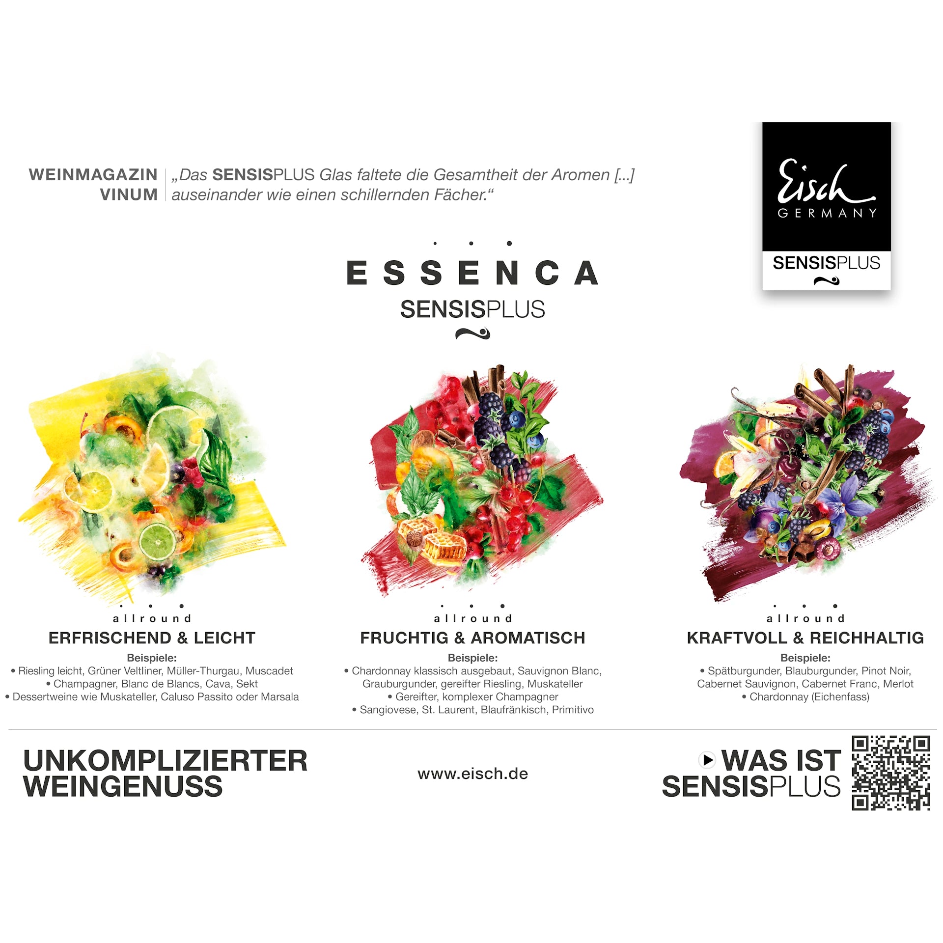 Eisch Allroundgläser Essenca SENSISPLUS - 2 Stück im Geschenkkarton 543/7 Tafel
