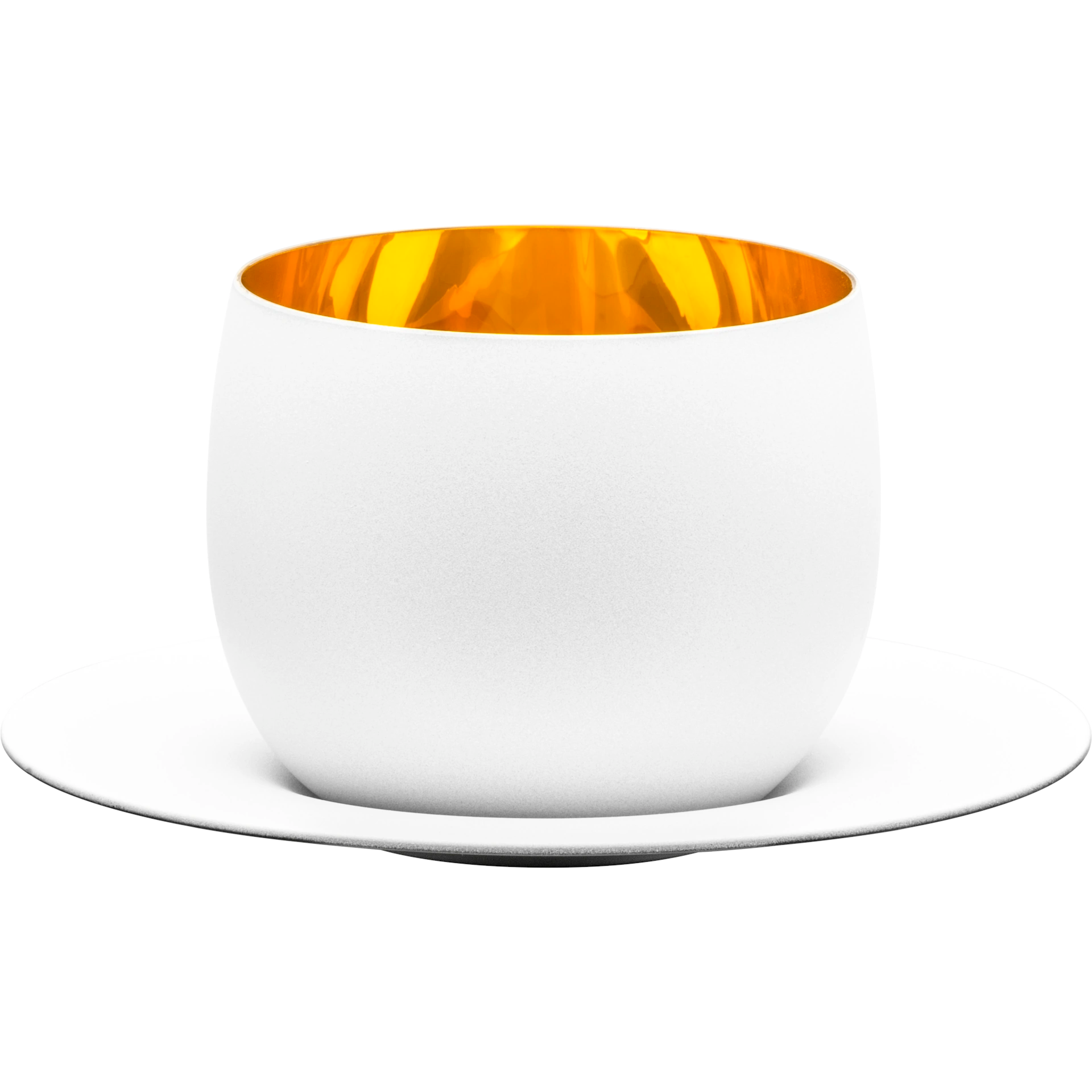 1001174-Eisch Cappuccinoglas mit Untersetzer - Cosmo gold in Geschenkröhre 109/3 ohne Karton