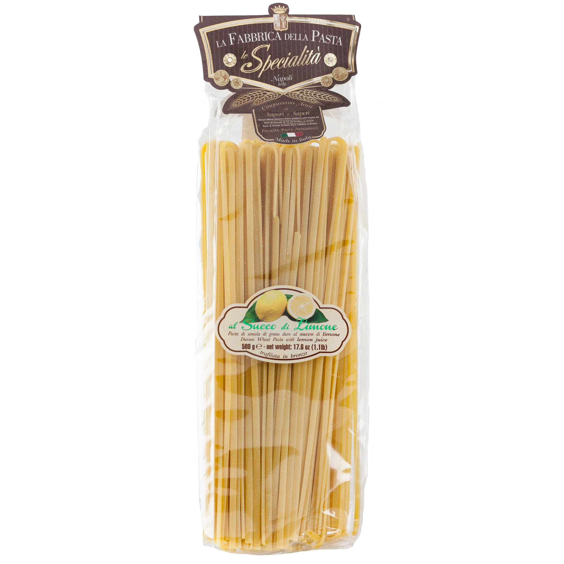 Gragnano Linguine al Limone - Nudeln mit Zitronensaft (516) transparent