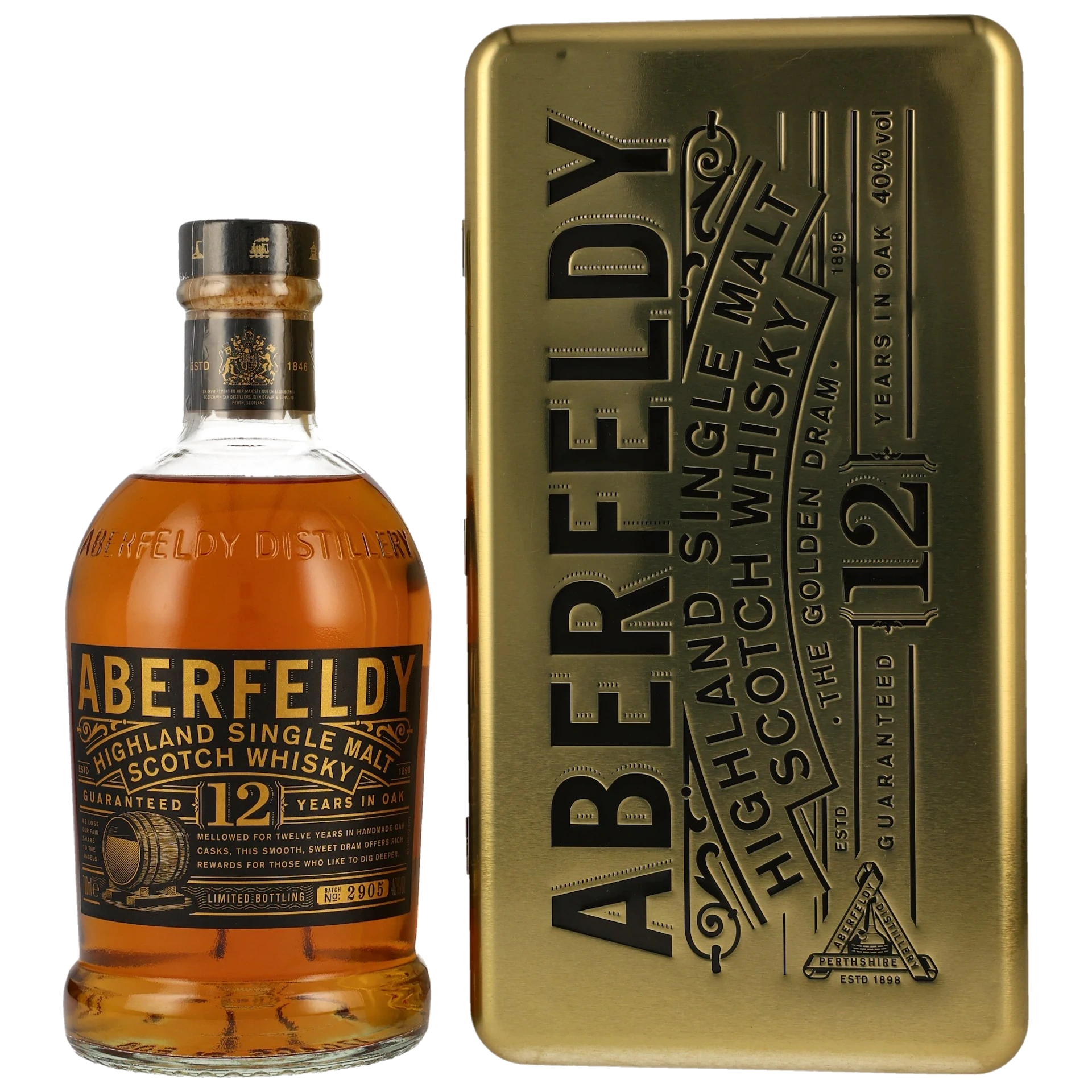 Aberfeldy 12 Jahre als Goldbarren