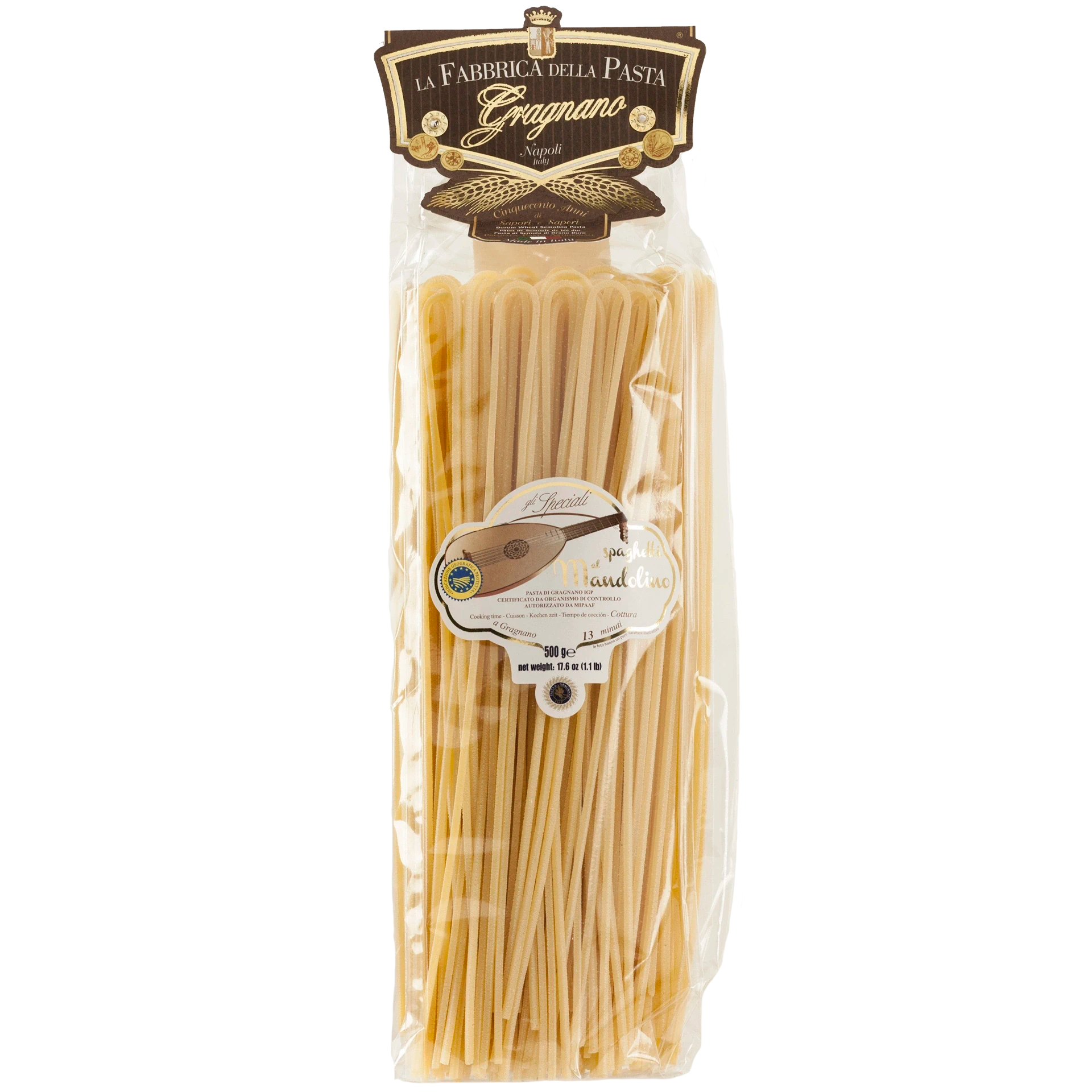 Gragnano Spaghetti al mandolino - Spaghettone Quadrato "Chitarra Napoletana" IGP 500g (517)