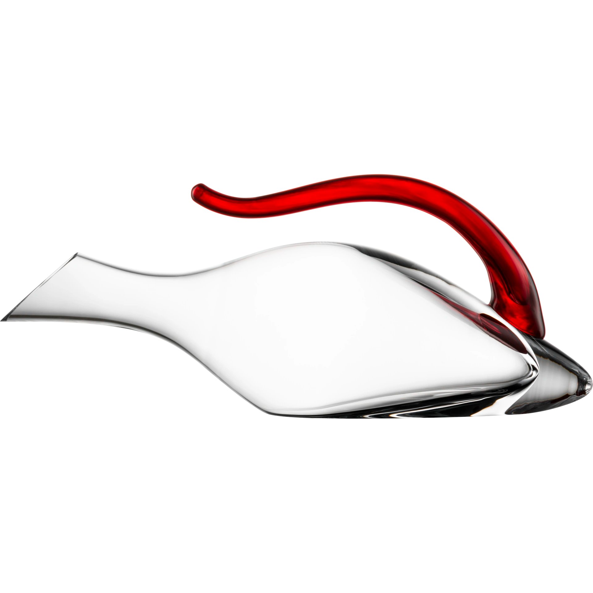 Eisch Dekantierente No Drop RED mit rotem Henkel Geschenkkarton ohne Karton