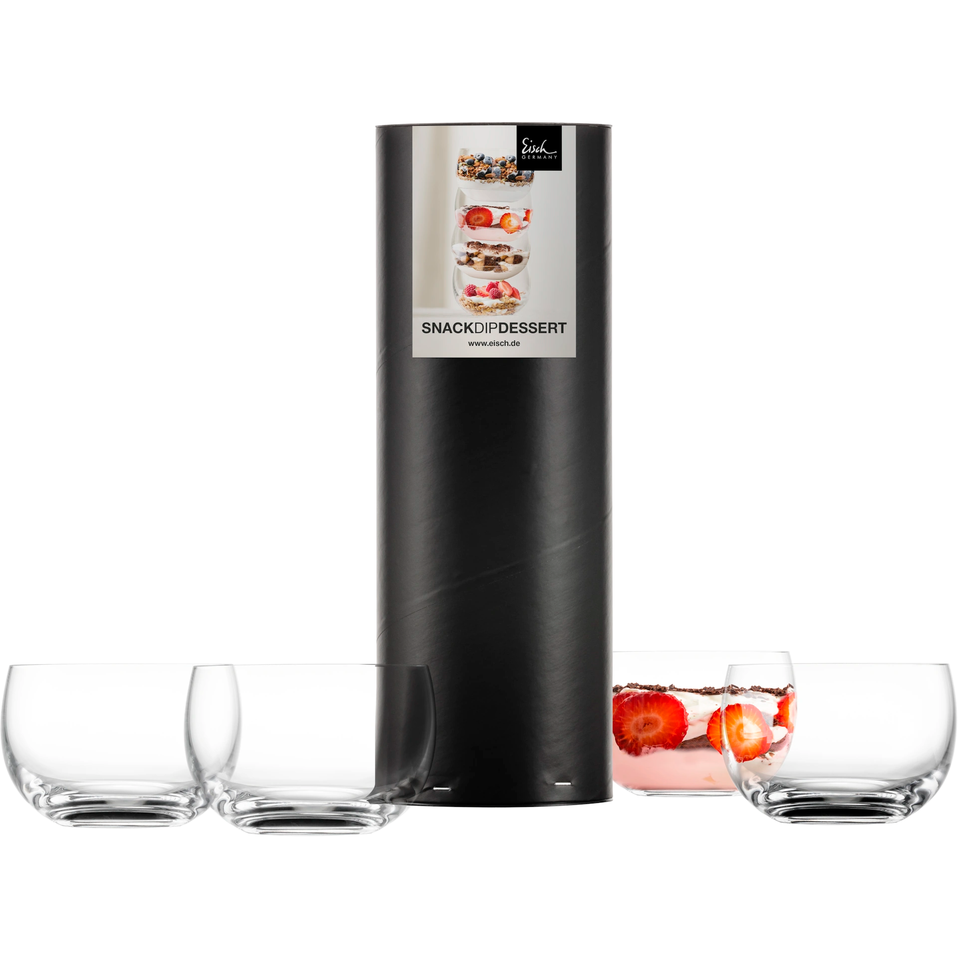 Eisch Dessertschale - 4 Stück in Geschenkröhre 310/10
