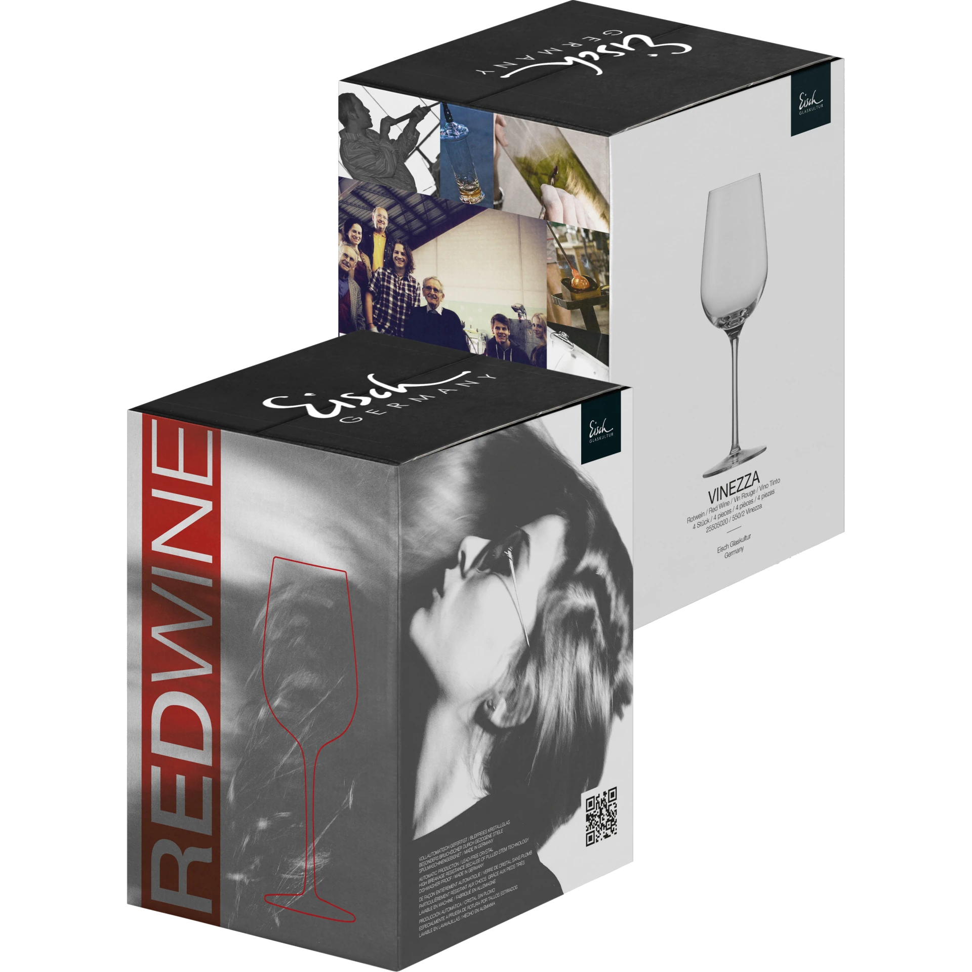 Eisch Rotweinglas Vinezza - 4 Stück im Geschenkkarton 550/2 Kartonagen