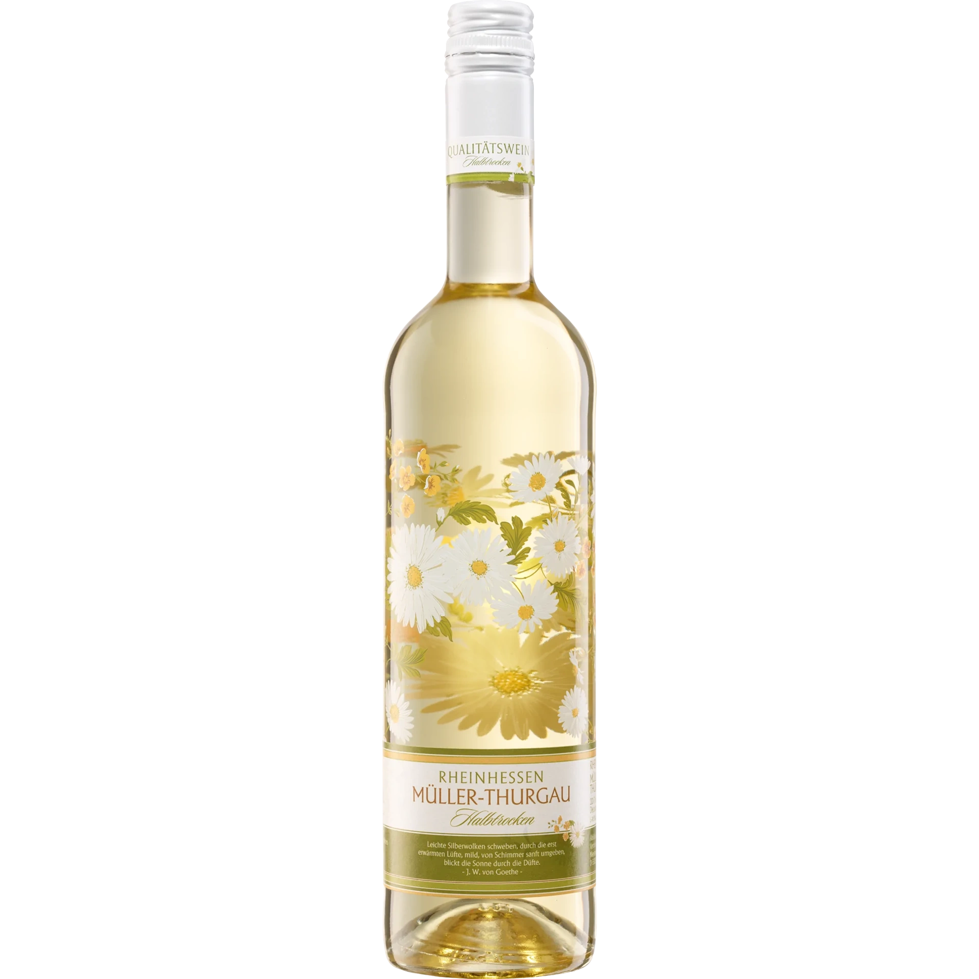 Moselland Nierstein Blumenflasche - Blütentanz Rheinhessen Müller-Thurgau QbA