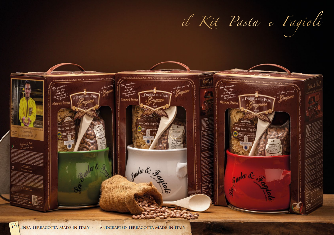 Pasta di Gragnano IGP / PGI Terrakotta-Topf mit Nudeln & Bohnen