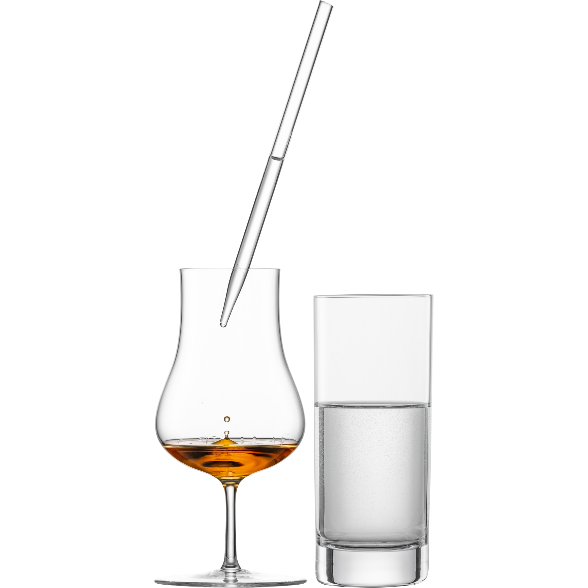 Eisch Whisky Pipette Gentleman transparent 2-teiliges Set in Geschenkröhre 999/19