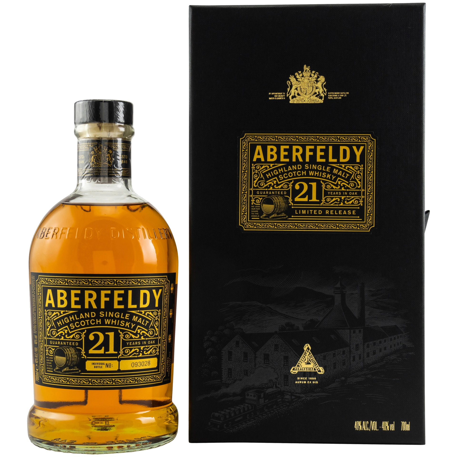 Aberfeldy 21 Jahre Single Malt Scotch Whisky transparent