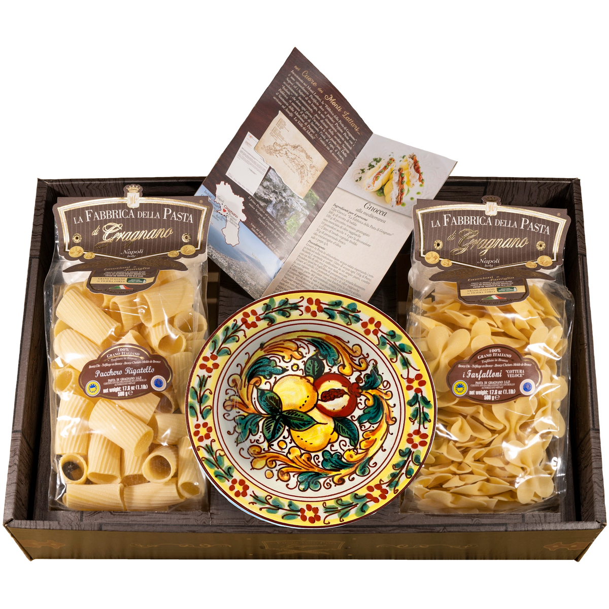 Pasta di Gragnano IGP Nudeln mit Keramik Pasta-Teller