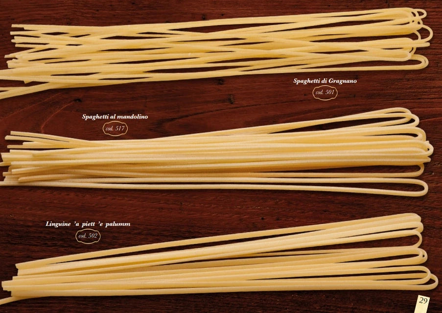 Gragnano Spaghetti al mandolino - Spaghettone Quadrato "Chitarra Napoletana" IGP 500g (517) Übersicht
