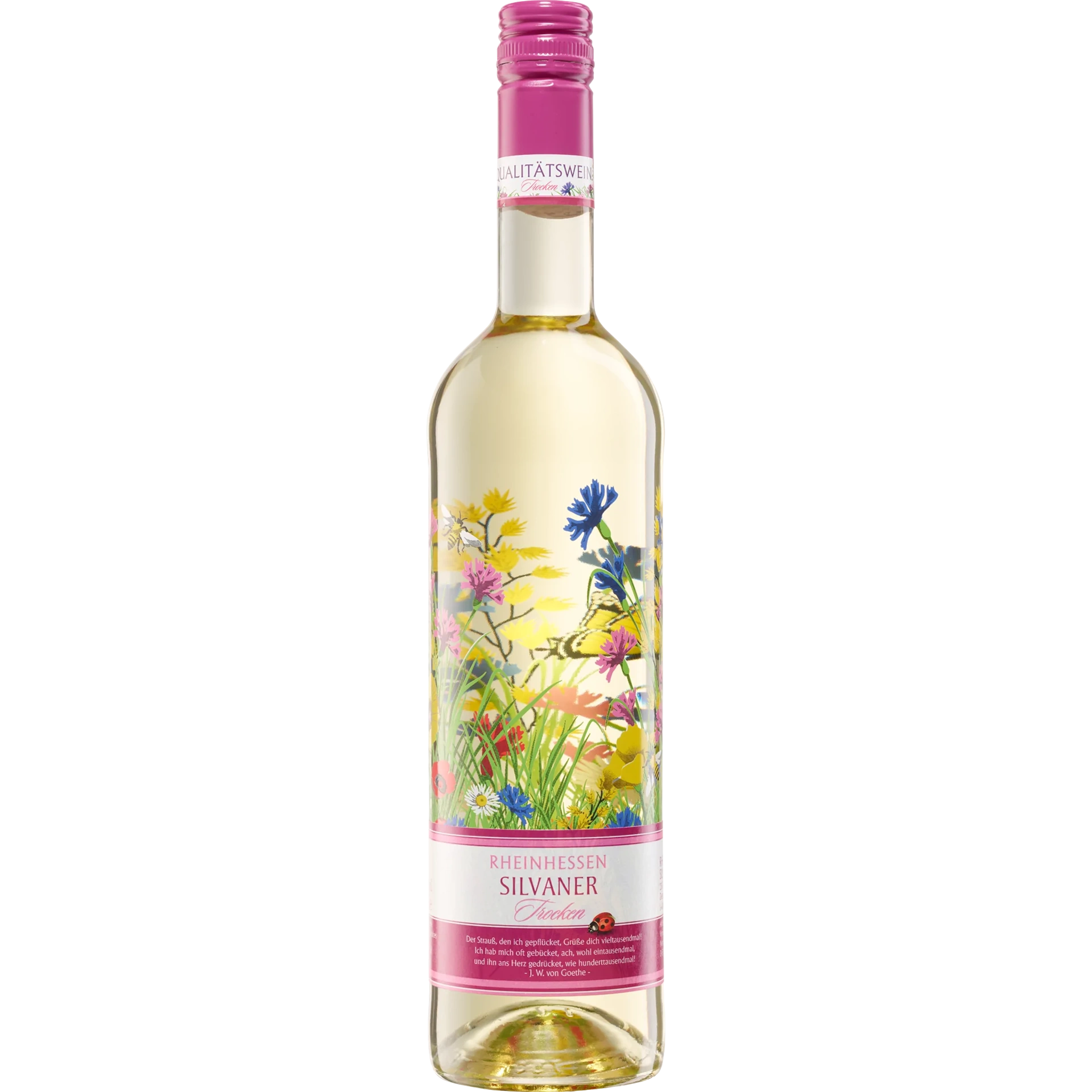 Moselland Nierstein Blumenflasche - Farbenspiel Rheinhessen Silvaner QbA