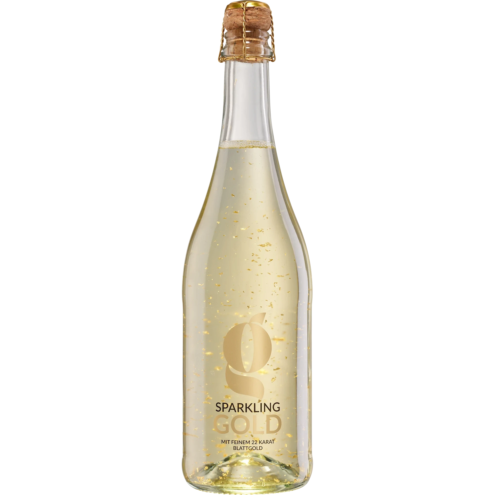 Moselland Sparkling Gold mit feinem 22 Karat Blattgold Cuvée weiß QbA
