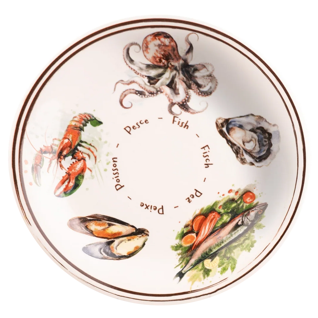 Keramikteller Fisch-Dekor 27cm