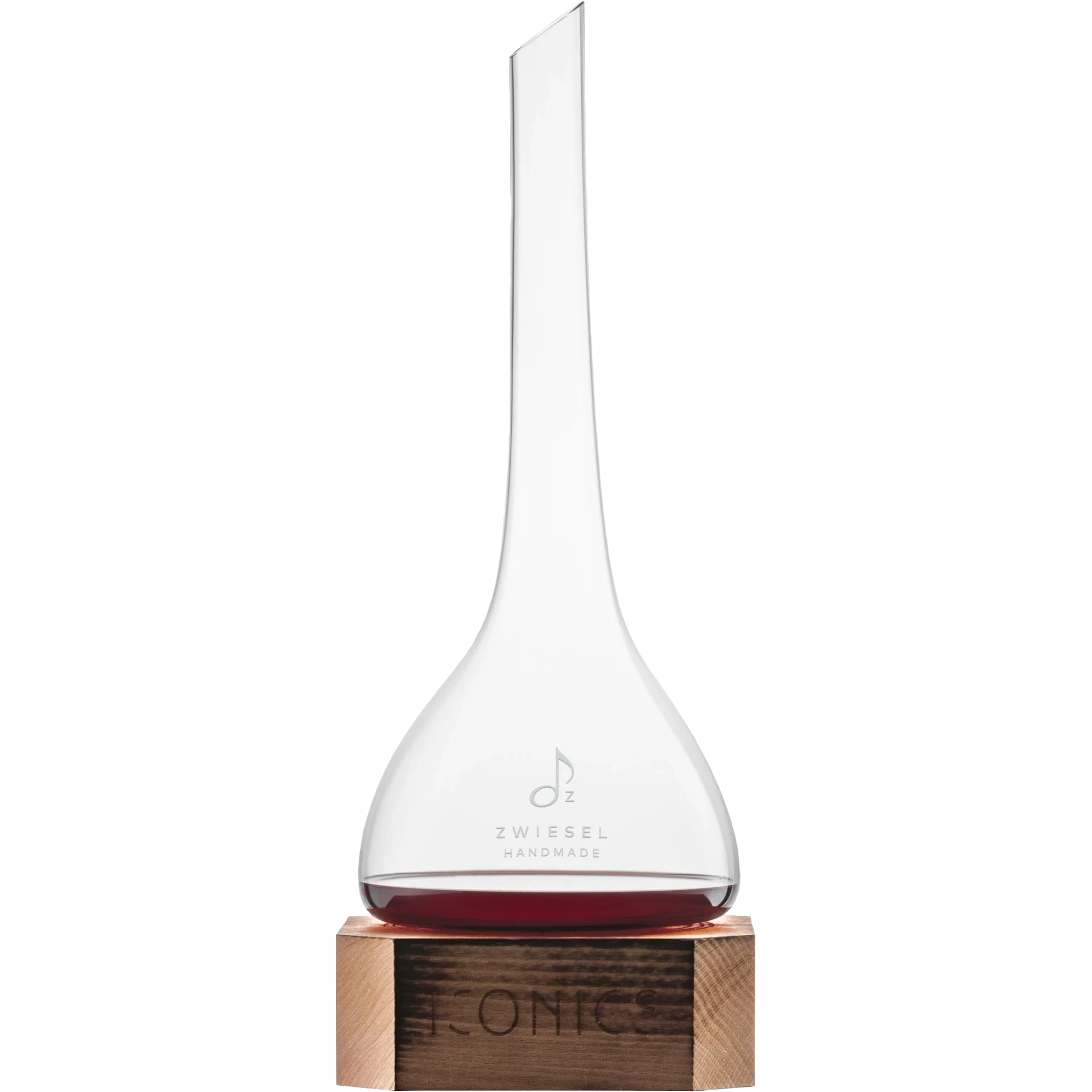 Zwiesel Glas Iconics Rotweindekanter mit Holzsockel