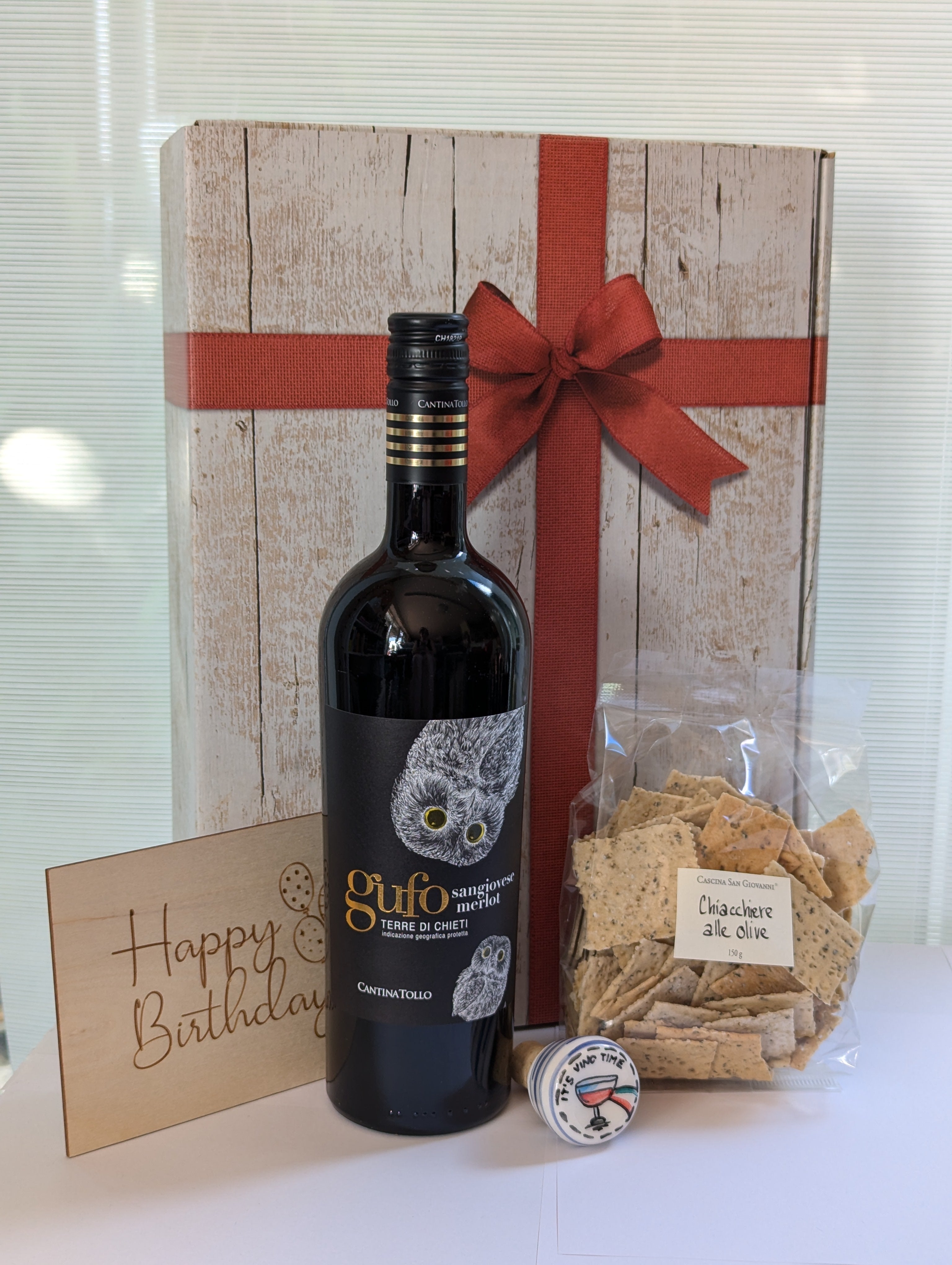 Wein-Geschenkset "Happy Birthday" (4-teilig)