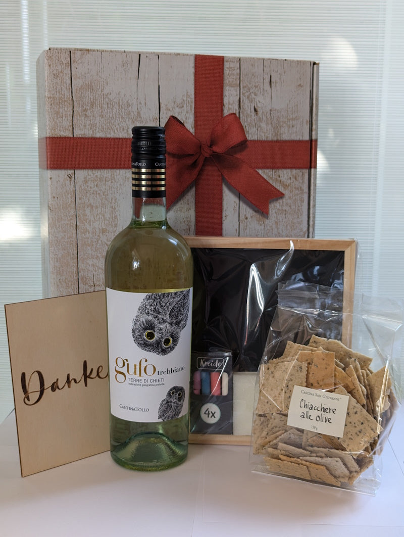 Wein-Geschenkset "Dankeschön" Lehrer, Kollegen, Freunde (4-teilig)