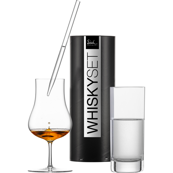 Eisch Malt Whiskyglas Unity SENSISPLUS Geschenkset mit Wasserbecher & Pipette 900/4