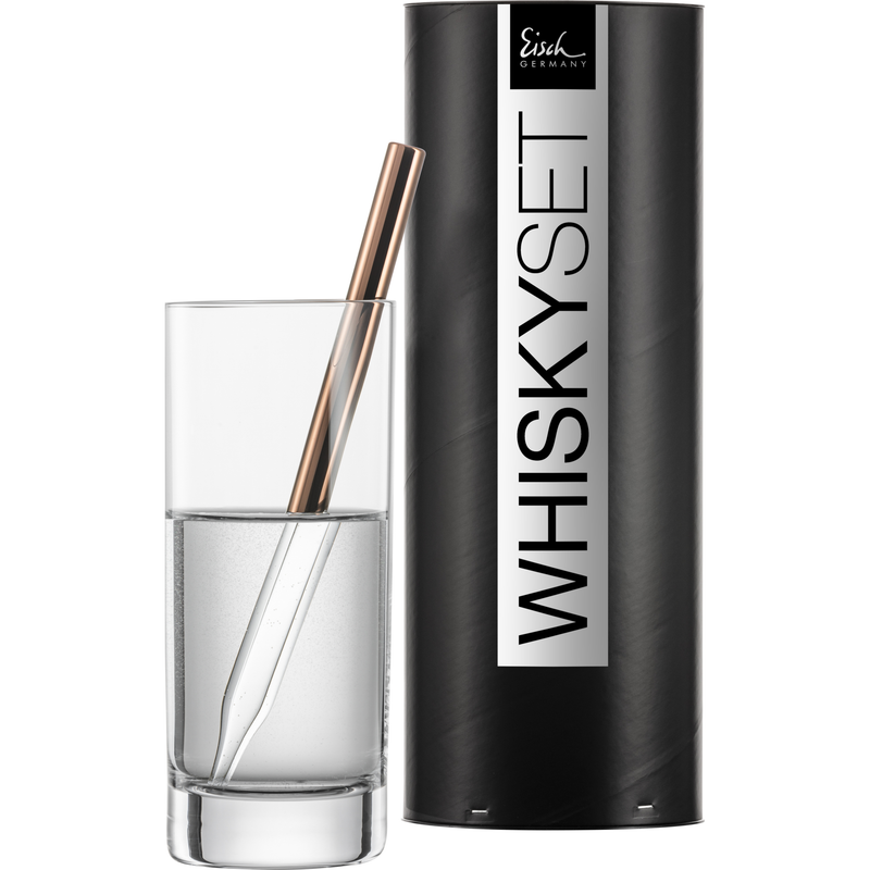 Eisch Whisky Pipetten Gentleman kupfer 2-teiliges Set in Geschenkröhre 999/16